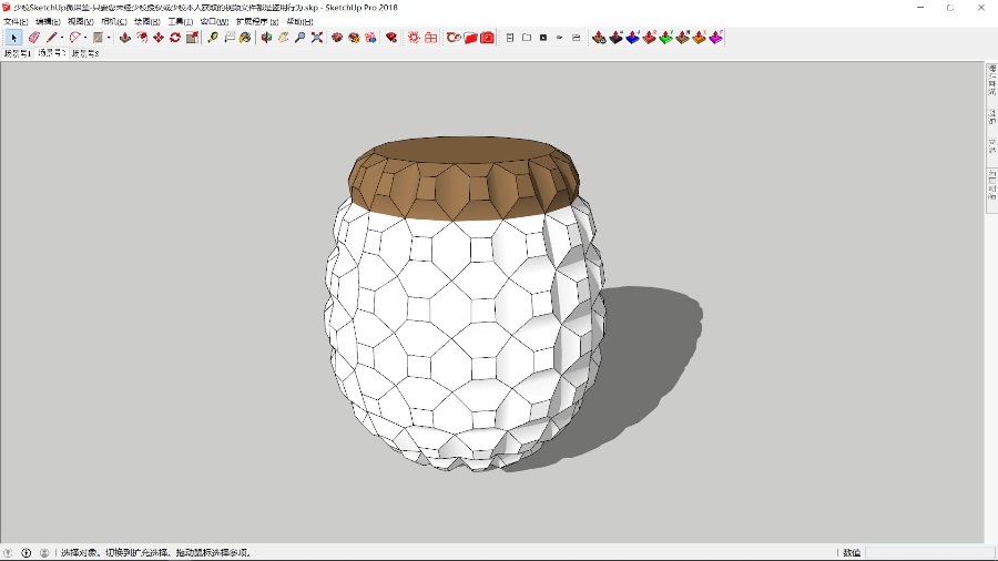 SketchUp草图大师室内小品花瓶建模