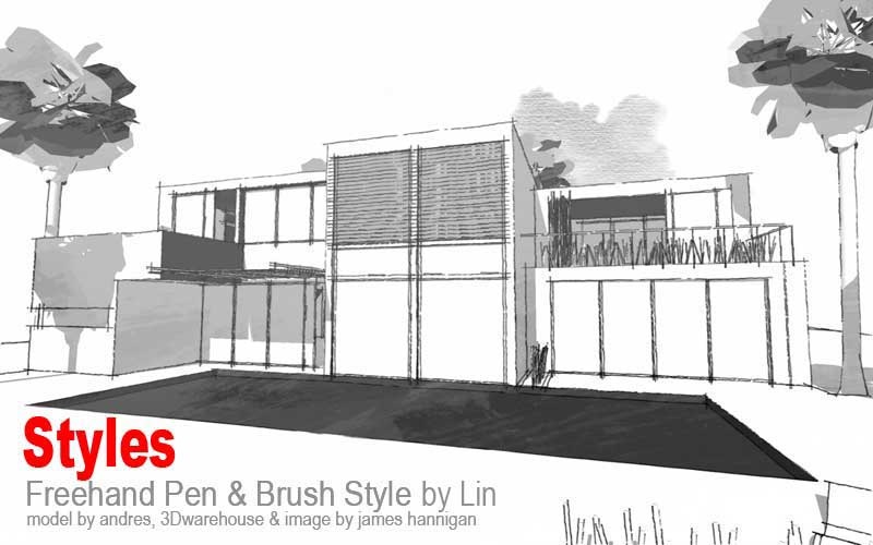 SketchUpArtists风格样式模板Styles2010