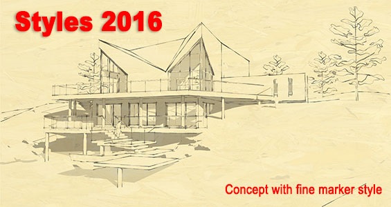 SketchUpArtists风格样式模板Styles2016