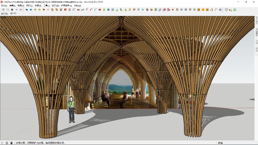 创建圆竹形建筑-墨西哥 Jardines de 餐厅