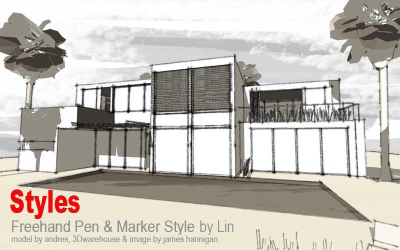 SketchUpArtists风格样式模板Styles2010