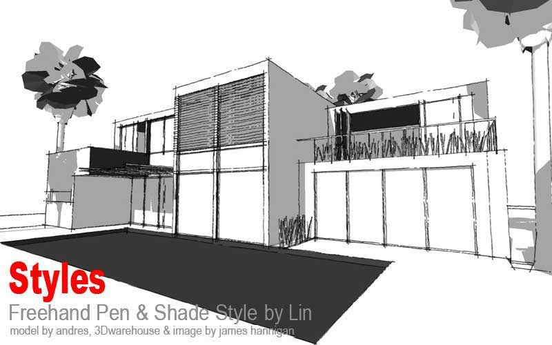 SketchUpArtists风格样式模板Styles2010
