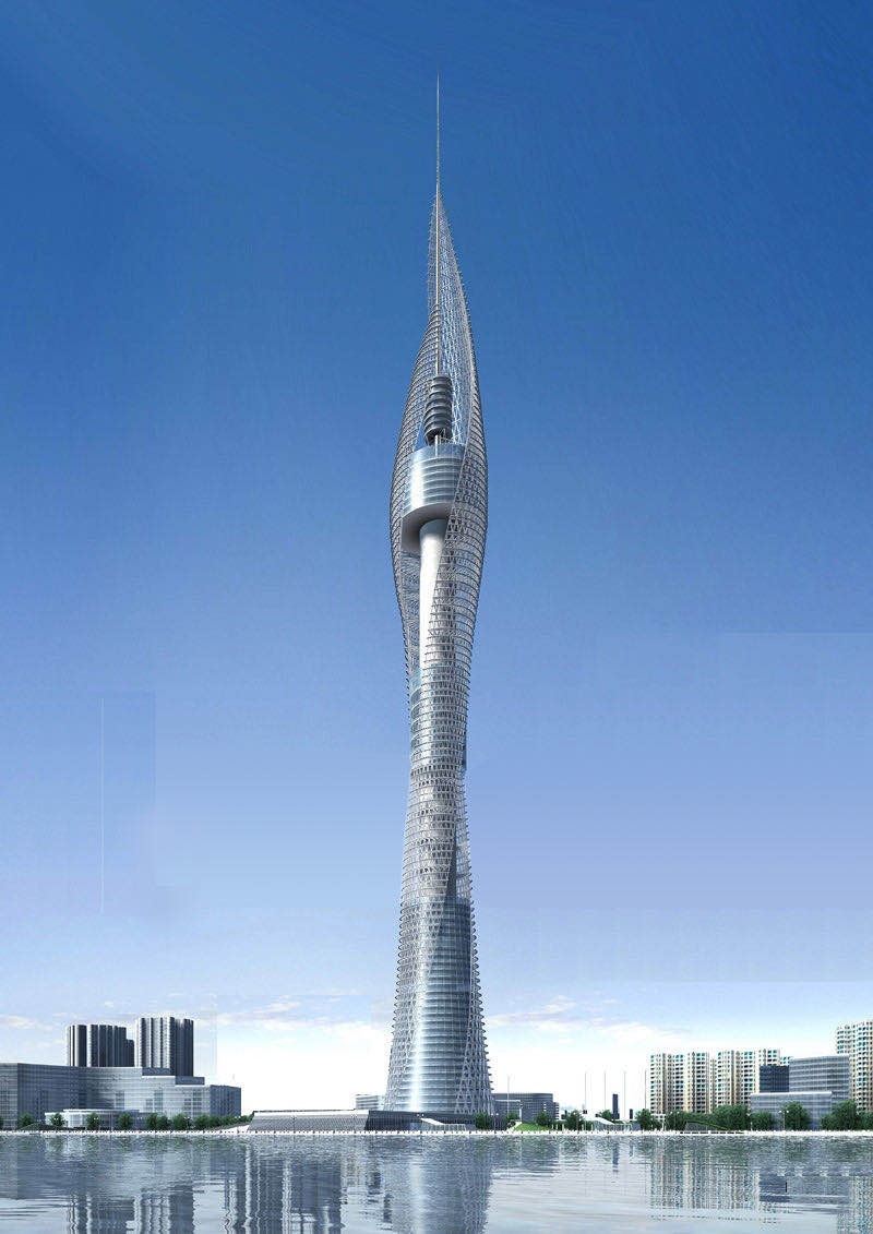SketchUp草图大师创建网状扭曲高层建筑