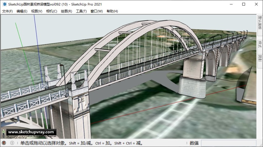 SketchUp园林景观桥梁模型vol.092