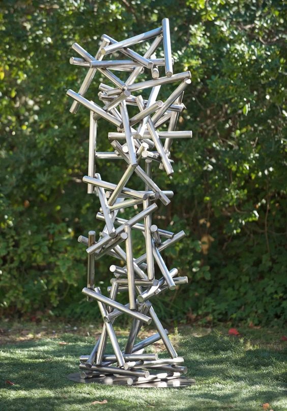 SketchUp草图大师创建Jennifer Asher 原创抽象雕塑、钢铁抽象艺术、重力不锈钢