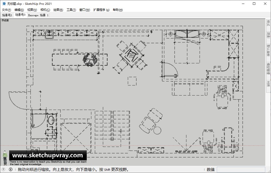 SketchUp草图大师SU导入CAD图形文件是虚线，不是实线，如何解决