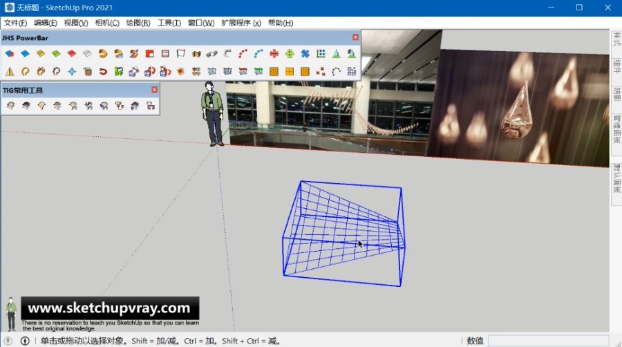 SketchUp草图大师SU创建漫天金色雨舞-新加坡樟宜机场的水滴艺术装置