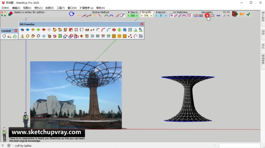 SketchUp草图大师SU创建米兰世博会-生命之树模型