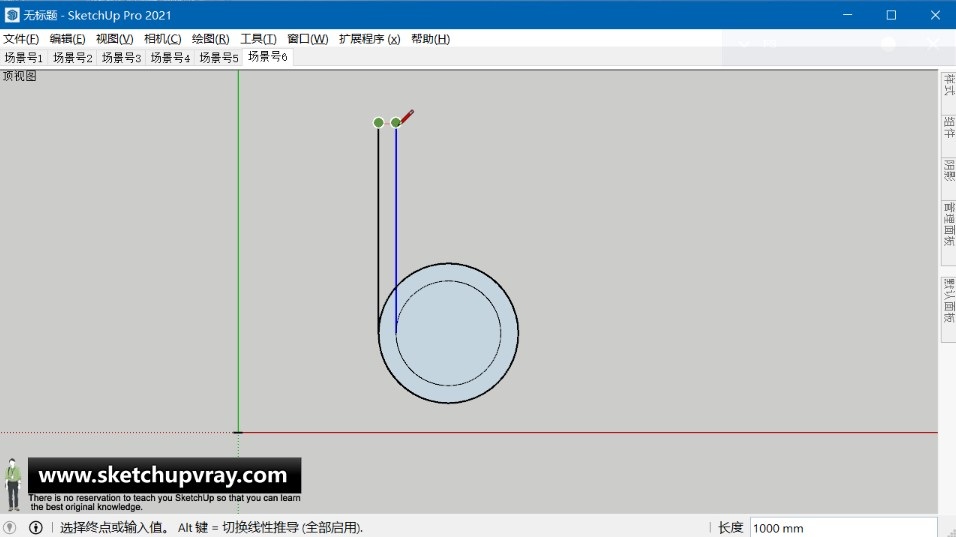 SketchUp草图大师SU创建感官公园里的人行步道与观景平台