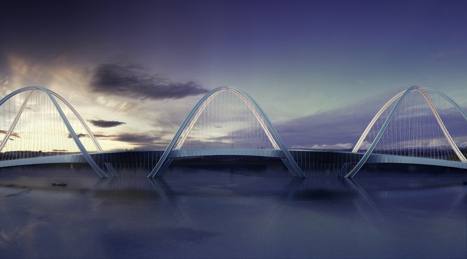 SketchUp草图大师SU创建北京冬奥五环廊桥