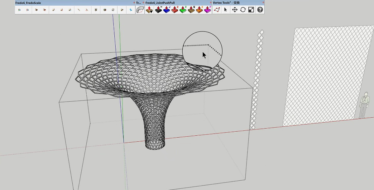 SketchUp创建呼伦贝尔海拉机场造型柱
