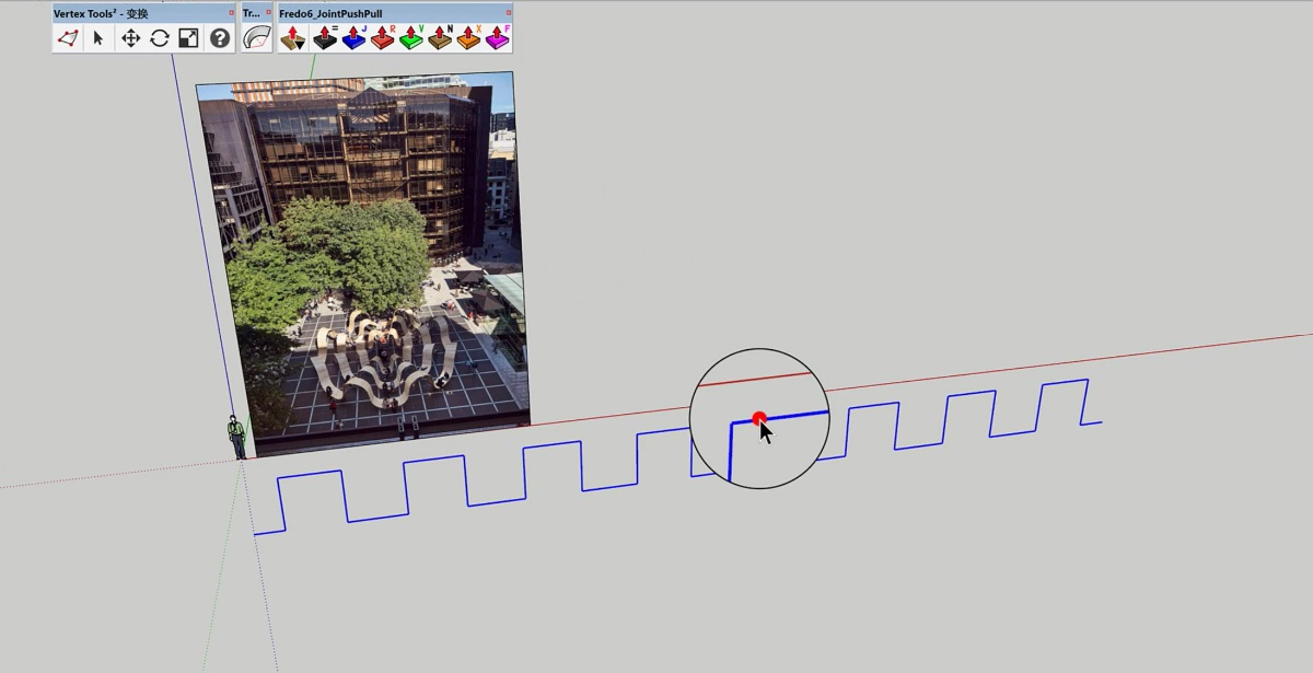 SketchUp草图大师创建英国Please Be Seated地标圆形波浪艺术装置