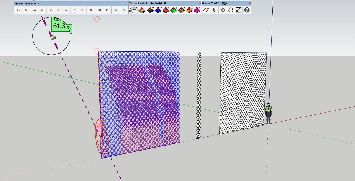 SketchUp创建呼伦贝尔海拉机场造型柱