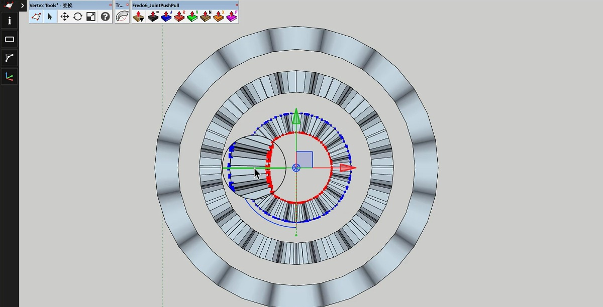 SketchUp草图大师创建英国Please Be Seated地标圆形波浪艺术装置