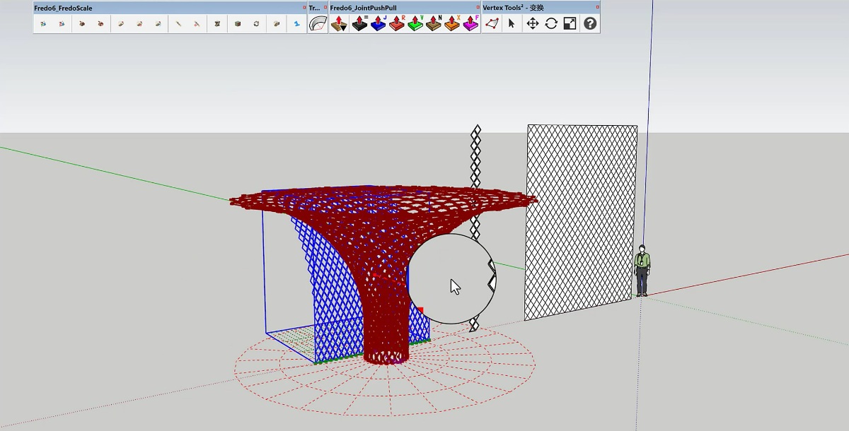 SketchUp创建呼伦贝尔海拉机场造型柱