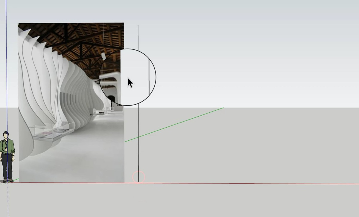 SketchUp草图大师创建室内流动板法拉利博物馆造型墙