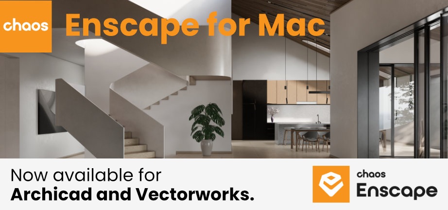 Enscape for Mac现在扩展到Vectorworks和ArchiCAD