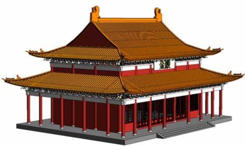 SketchUp草图大师创建古建建筑屋顶曲面（下）-SU建模教程