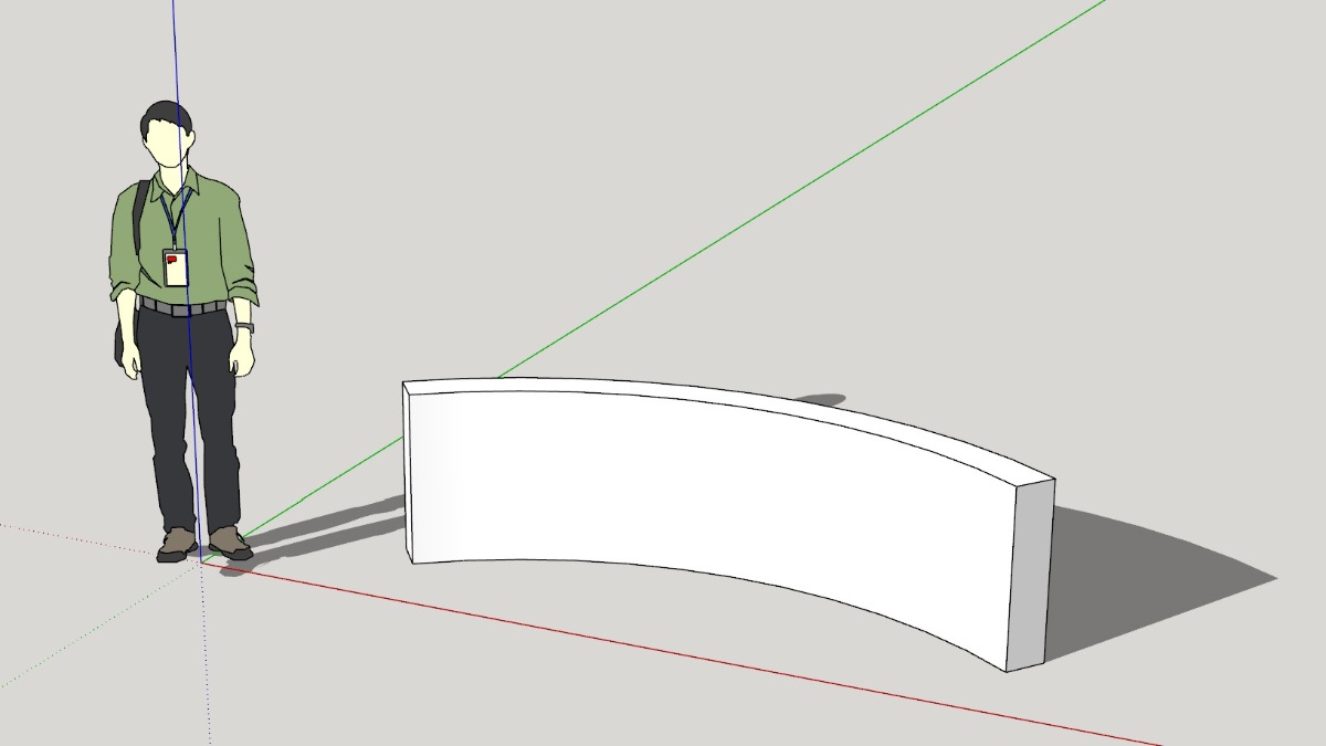 SketchUp草图大师弧形墙体如何倒圆角