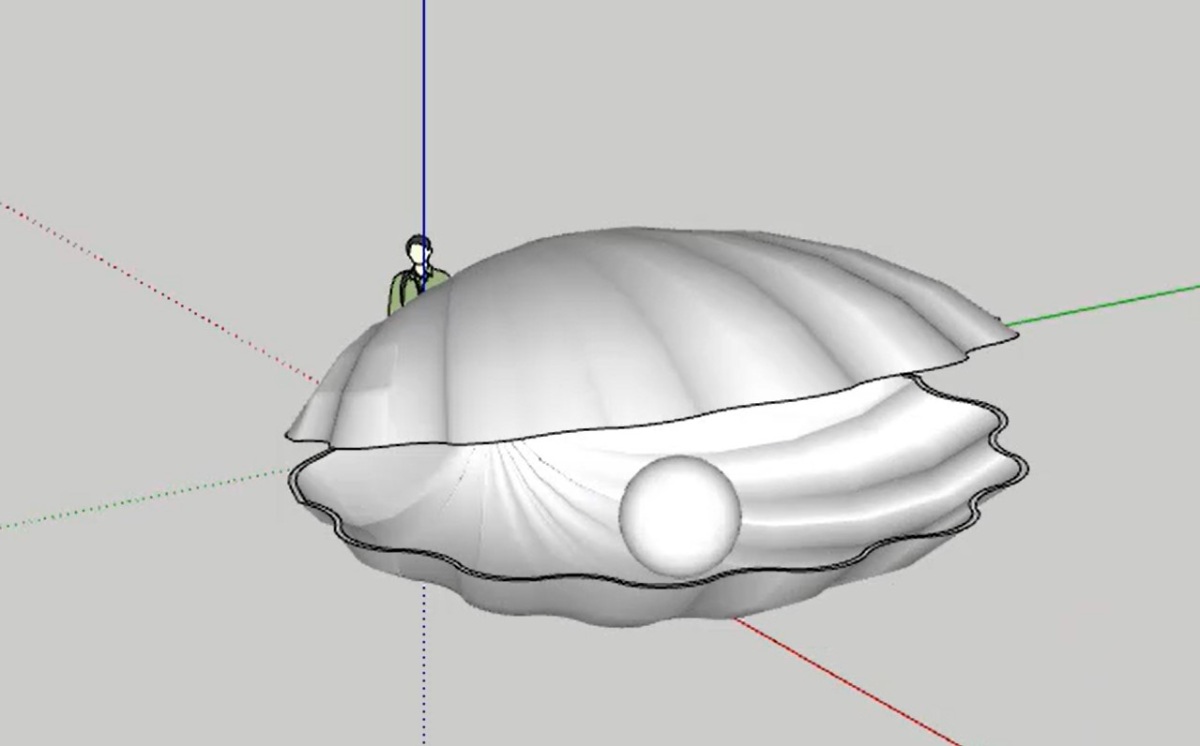 SketchUp草图大师SU创建贝壳模型