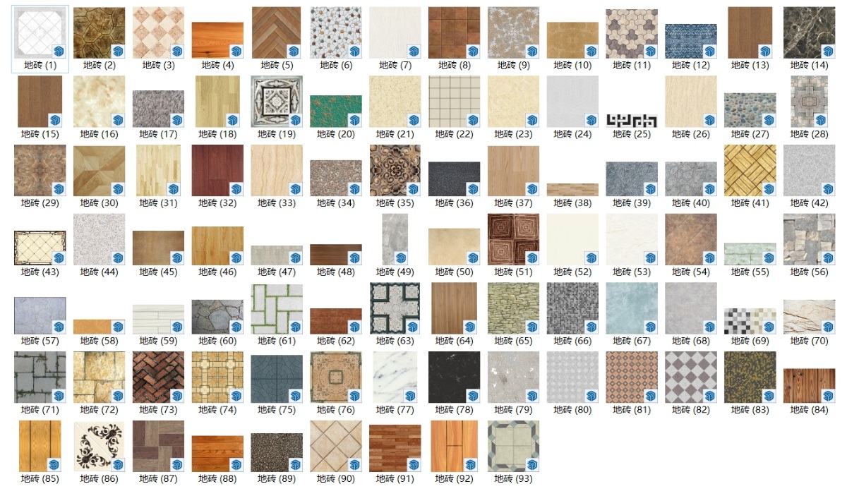 SketchUp+Enscape材质库模型贴图地砖|灯丝|雕花|SU贴图|草图大师贴图20240411