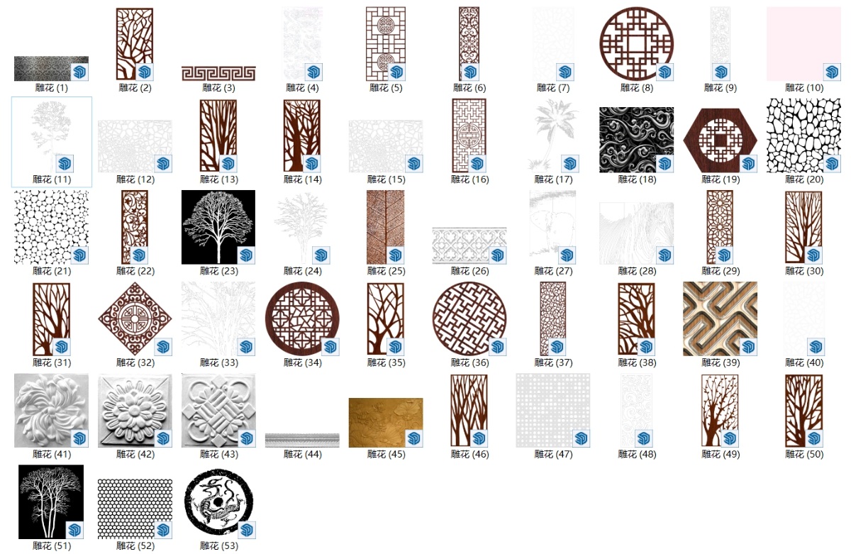 SketchUp+Enscape材质库模型贴图地砖|灯丝|雕花|SU贴图|草图大师贴图20240411